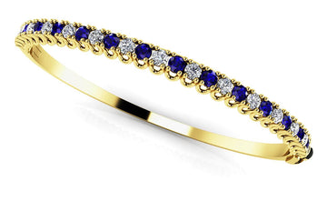 Captivating Lab-Grown Diamond and Gemstone Bangle Bracelet