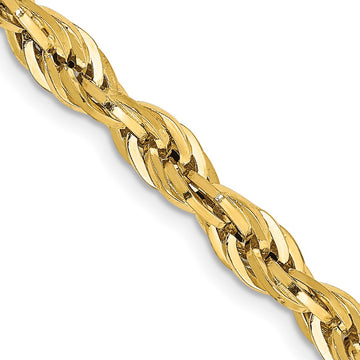 14KT 4.75mm Semi-Solid Rope Chain