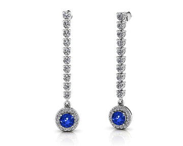 Midnight Romance Lab-Grown Diamond And Gemstone Earrings