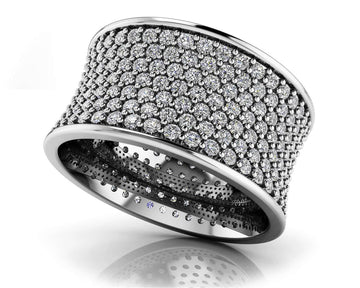 Lab-Grown Diamond Eternity Ring With Seven Rows