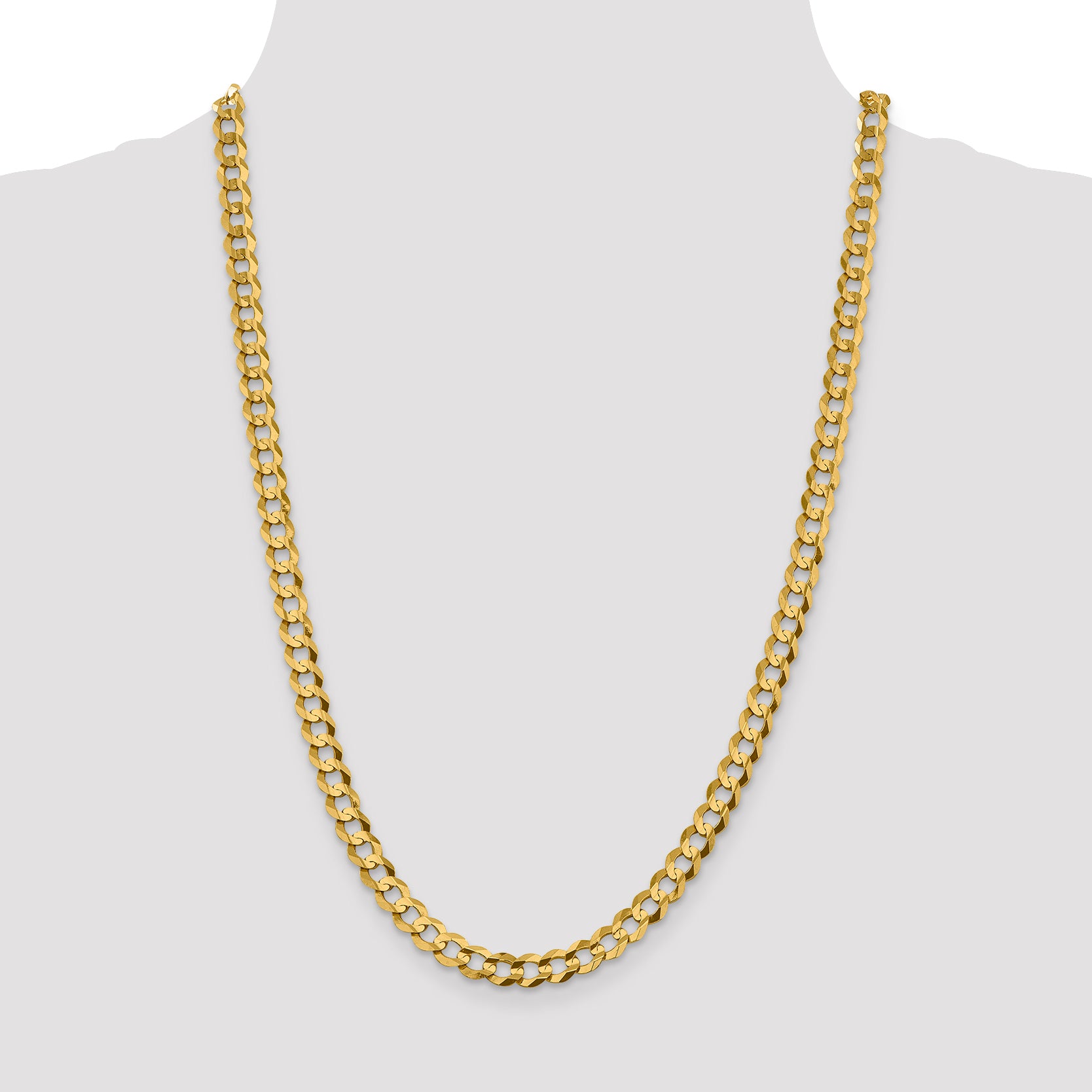 1.3mm Flat Curb Chain Cuban Necklace