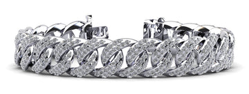 Two Rows Women Link Lab-Grown Diamond Bracelet