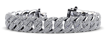 Two Rows Graduated Lab-Grown Diamond Link Bracelet
