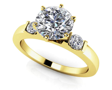 Lab-Grown Diamond Side Accent Solitaire