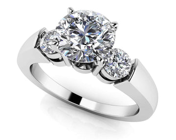 Triple Lab-Grown Diamond Engagement Ring