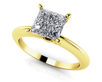 Perfect Princess Cut Lab-Grown Diamond Solitaire Engagement Ring