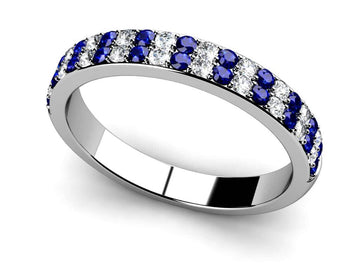 Splendid Romance Double Row Gemstone Ring