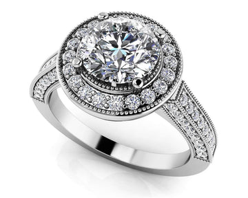 Vintage Glamour Lab-Grown Diamond Engagement Ring