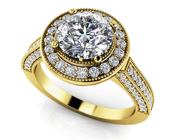 Vintage Glamour Lab-Grown Diamond Engagement Ring