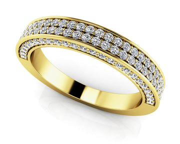 Double Row Shared Prong Lab-Grown Diamond Band