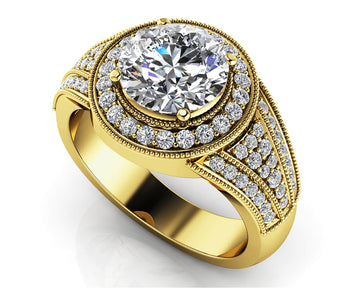 Cascading Lab-Grown Diamond Engagement Ring