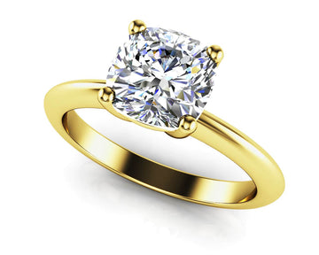 Captivating Cushion Cut Solitaire Engagement Ring