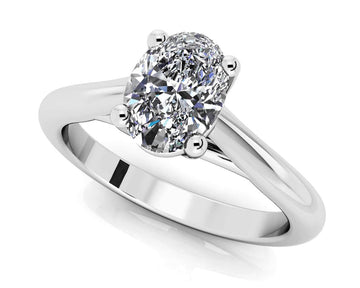 Oval Solitaire Lab-Grown Diamond Engagement Ring