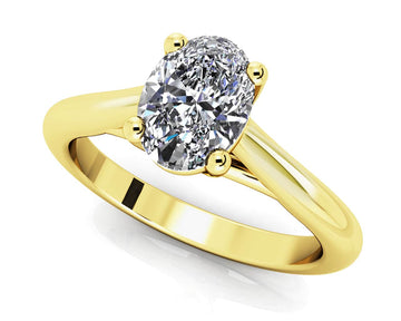 Oval Solitaire Lab-Grown Diamond Engagement Ring