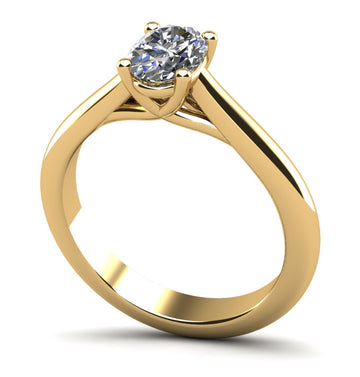 Elegant Oval Solitaire Engagement Ring