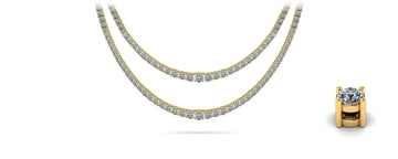 Spectacular Double Strand Lab-Grown Diamond Tennis Necklace