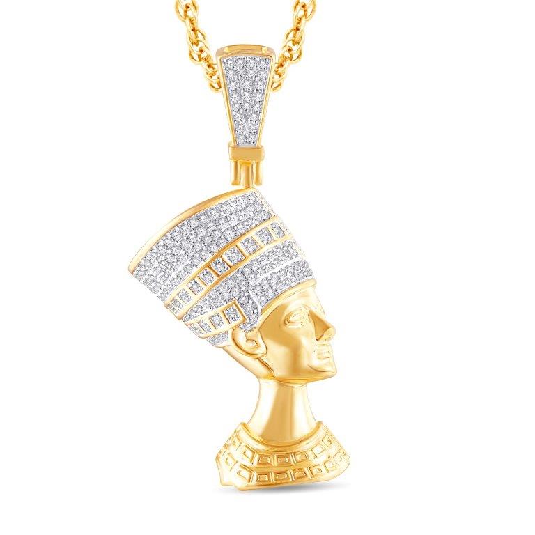 10KT VS Diamond Nefertiti Pendant