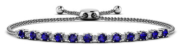 Adjustable Alt Lab-Grown Diamond and Gemstone Bracelet