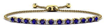 Adjustable Alt Lab-Grown Diamond and Gemstone Bracelet