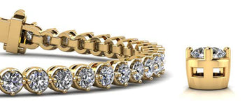 Dazzling Four Prong Lab-Grown Diamond Tennis Bracelet
