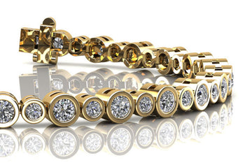 Effortlessly Stylish Round Lab-Grown Diamond Tennis Bracelet