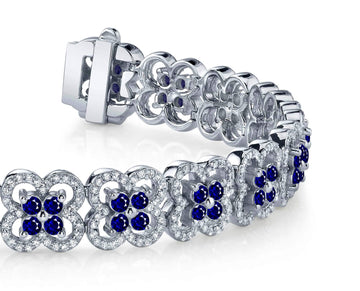 Blossoming Beauty Gemstone Lab-Grown Diamond Bracelet