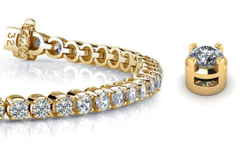 Classic Four Prong Lab-Grown Diamond Tennis Bracelet