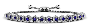 Fleur Lab-Grown Diamond and Gemstone Adjustable Bracelet