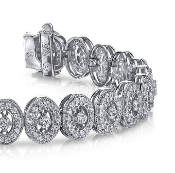 Ornate Lab-Grown Diamond Link Bracelet
