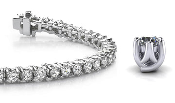 Six Prong Lab-Grown Diamond Tennis Bracelet