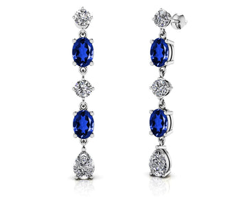 Celebration Lab-Grown Diamond And Gemstone Drop Earrings