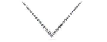 Ravishing V Neck With Graduated Lab-Grown Diamonds