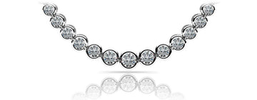 Classic Lab-Grown Diamond Strand Necklace With Shiny Links
