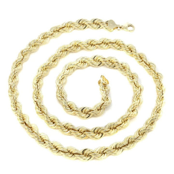 Mens Solid Gold Rope Chain | 10KT Gold