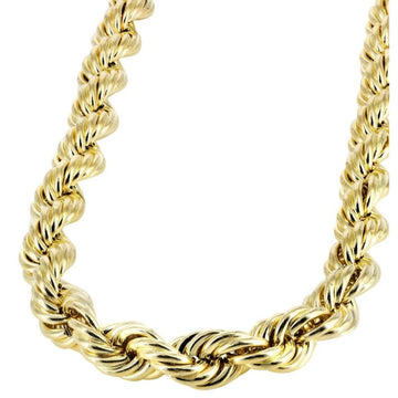 Mens Rope Chain | 14Kt Hollow Yelow Gold